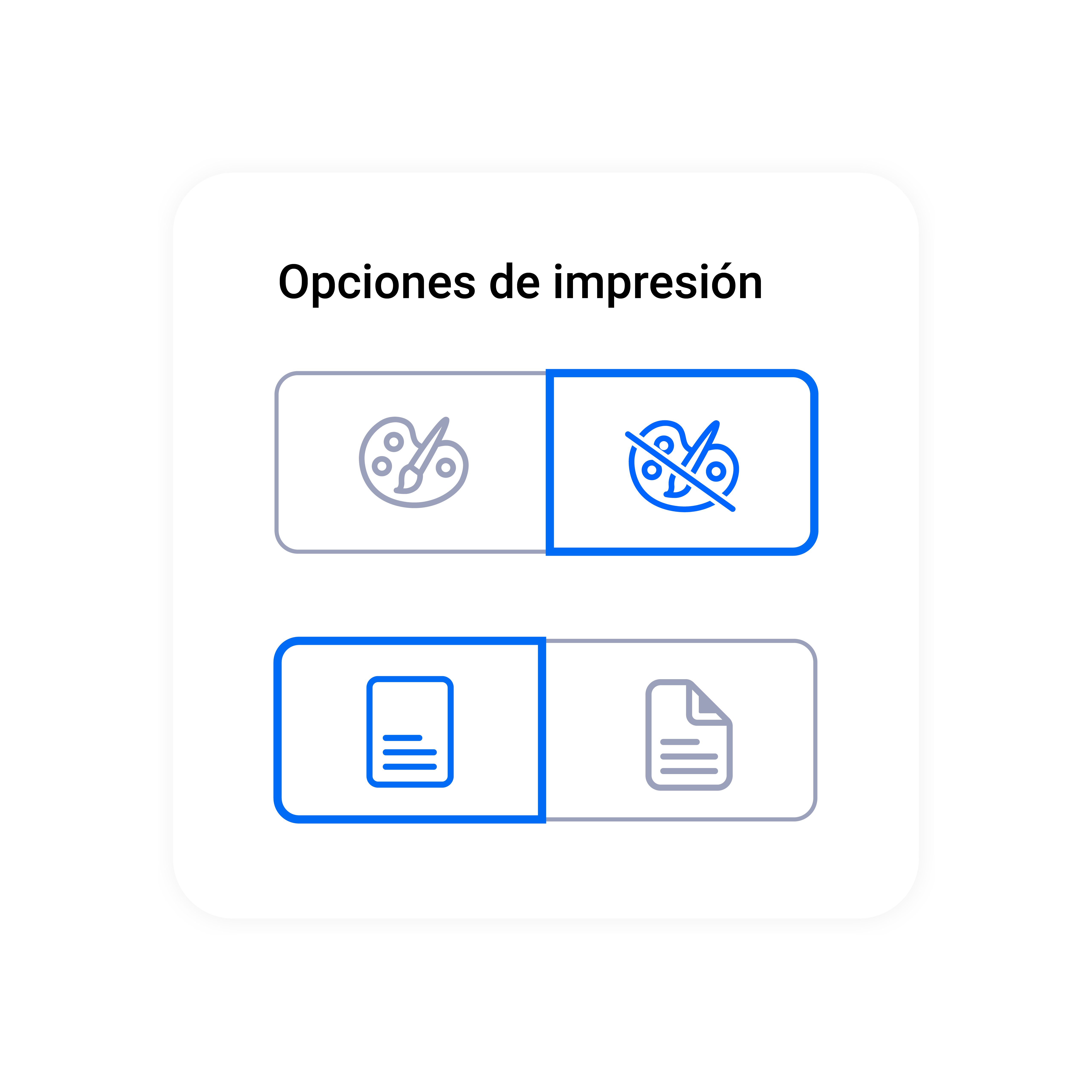 Opciones de impresión
