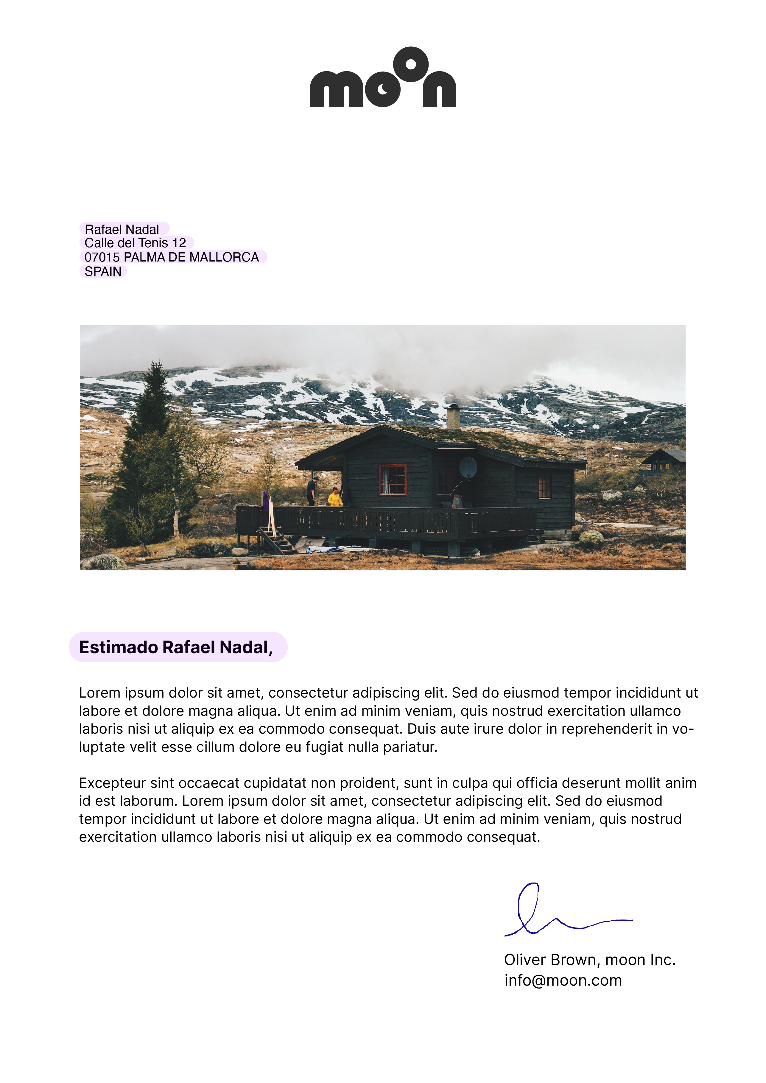 Ejemplo de carta combinada