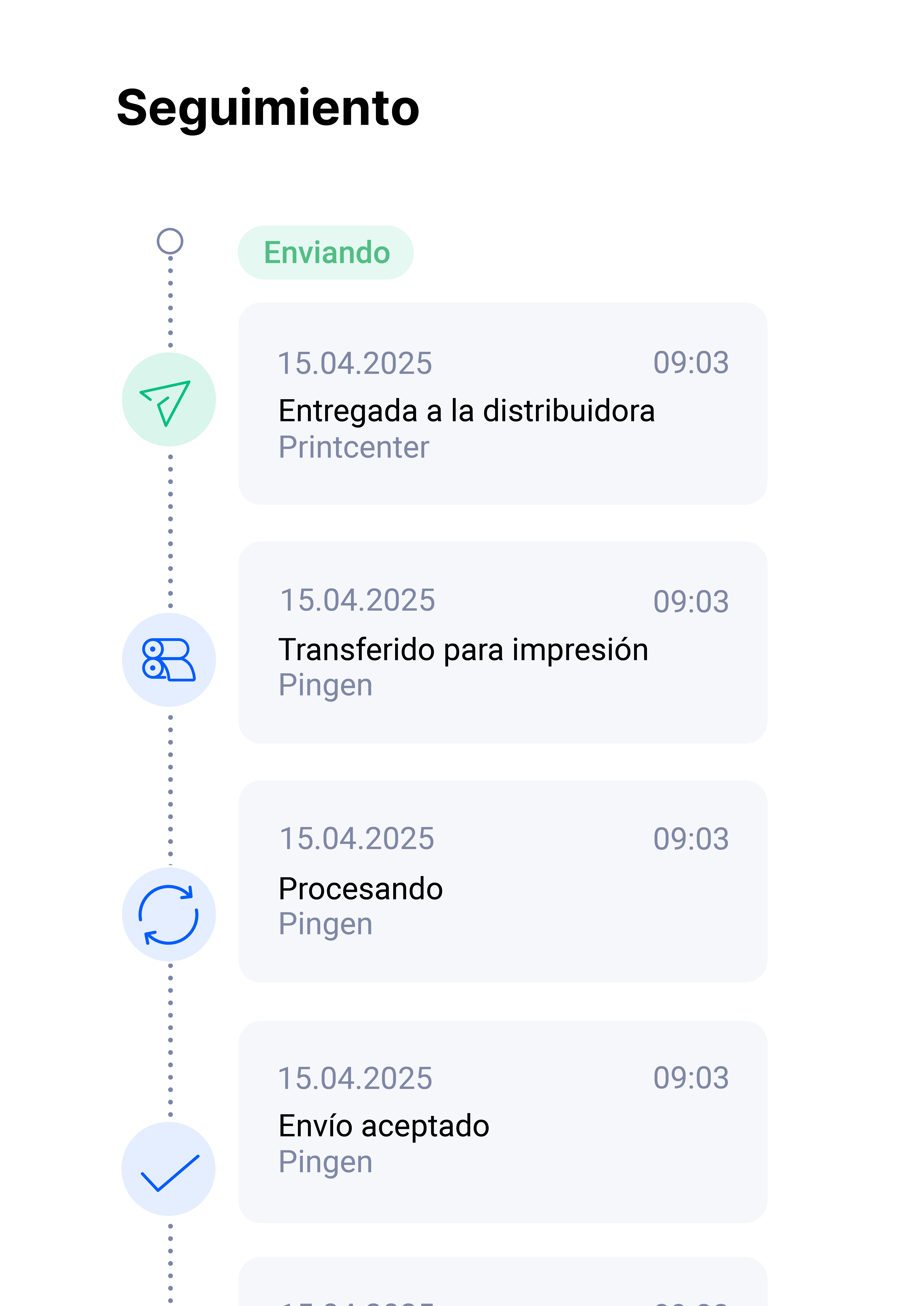 Pingen web app seguimiento