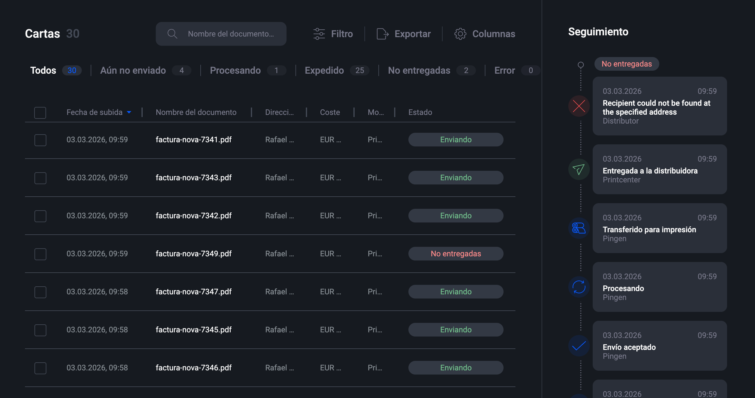 Procesamiento automático de devoluciones